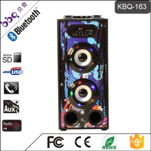 BBQ KBQ-163 10W 1200mAh Colorfull Front Panel DJ Empty Speaker Box